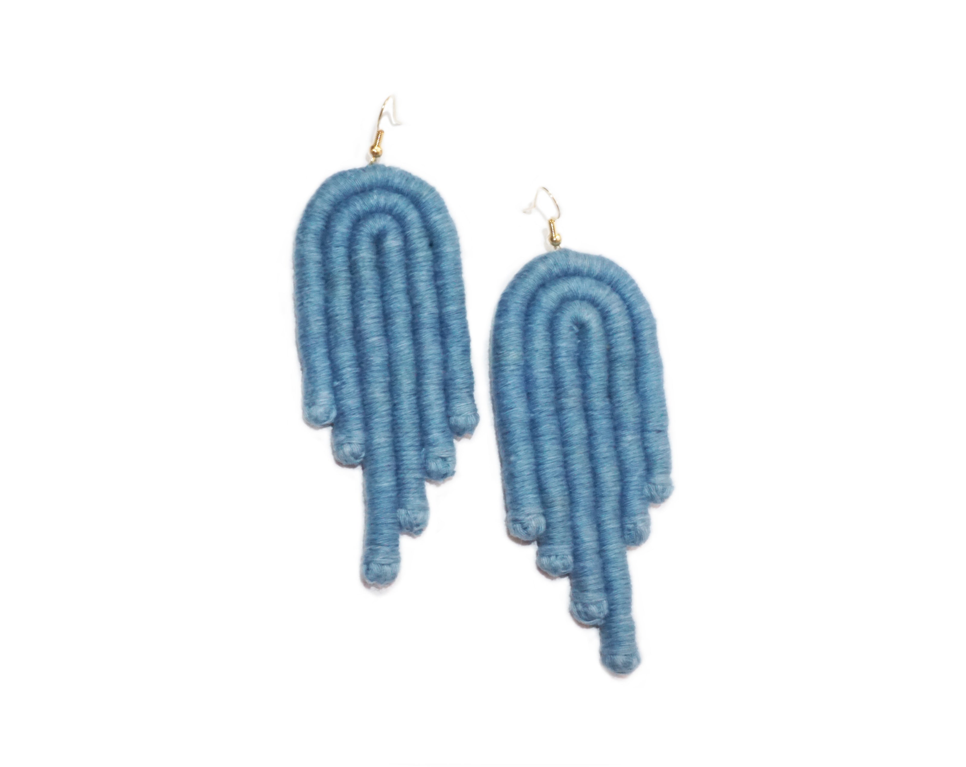 Encanto Earrings, Handmade Cotton Thread Earrings, Boho Earrings, Sustainable Handmade Earrings