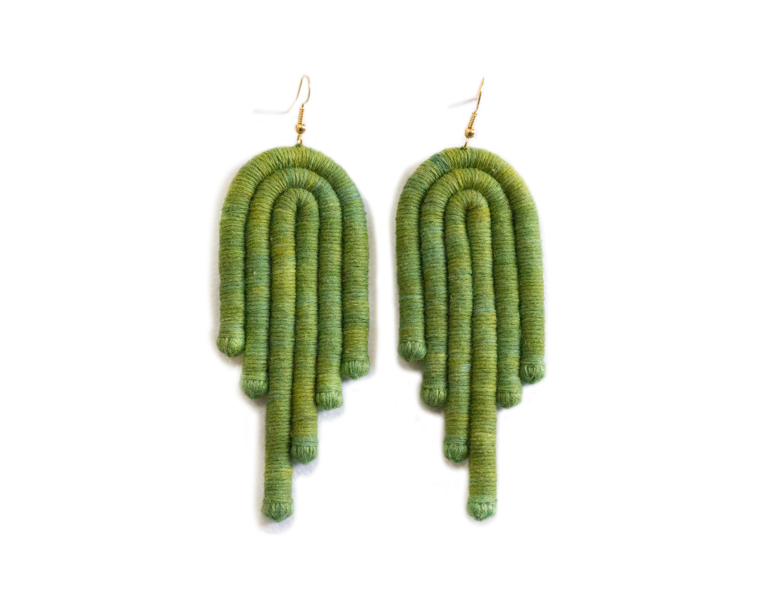 Encanto Earrings, Handmade Cotton Thread Earrings, Boho Earrings, Sustainable Handmade Earrings