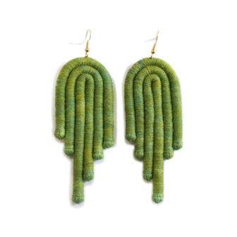 Encanto Earrings, Handmade Cotton Thread Earrings, Boho Earrings, Sustainable Handmade Earrings