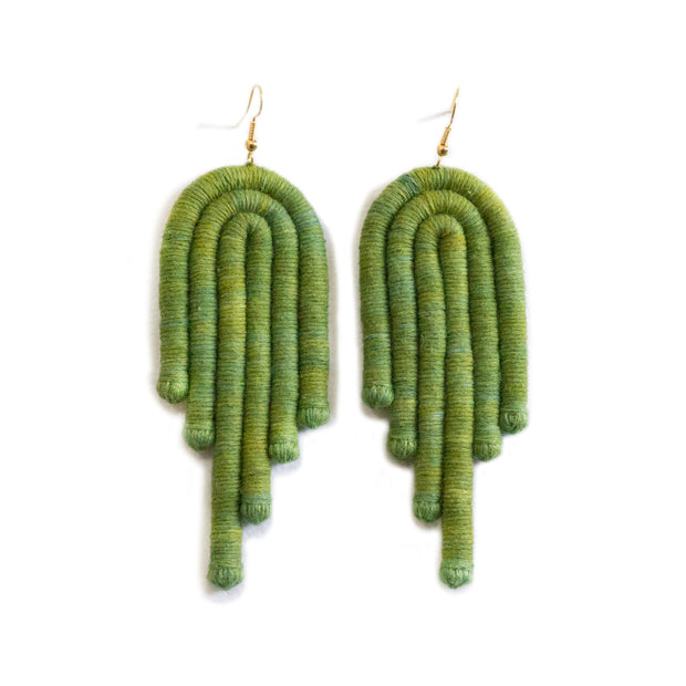 Encanto Earrings, Handmade Cotton Thread Earrings, Boho Earrings, Sustainable Handmade Earrings