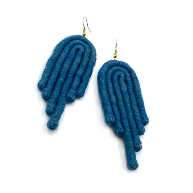 Encanto Earrings, Handmade Cotton Thread Earrings, Boho Earrings, Sustainable Handmade Earrings