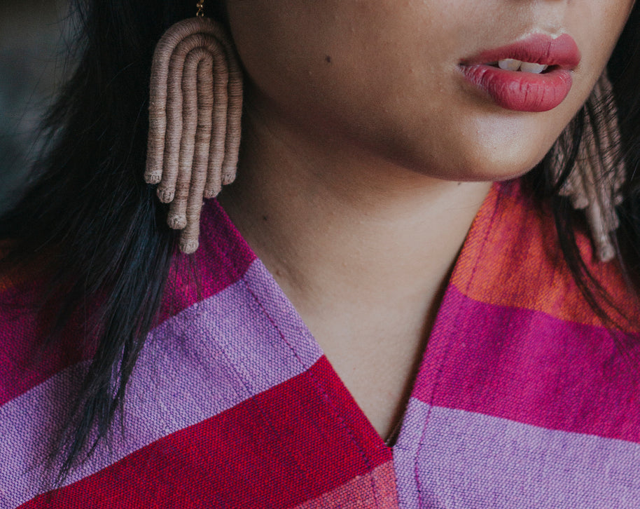 Encanto Earrings, Handmade Cotton Thread Earrings, Boho Earrings, Sustainable Handmade Earrings