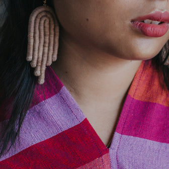 Encanto Earrings, Handmade Cotton Thread Earrings, Boho Earrings, Sustainable Handmade Earrings