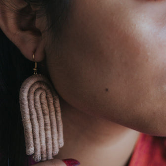 Encanto Earrings, Handmade Cotton Thread Earrings, Boho Earrings, Sustainable Handmade Earrings