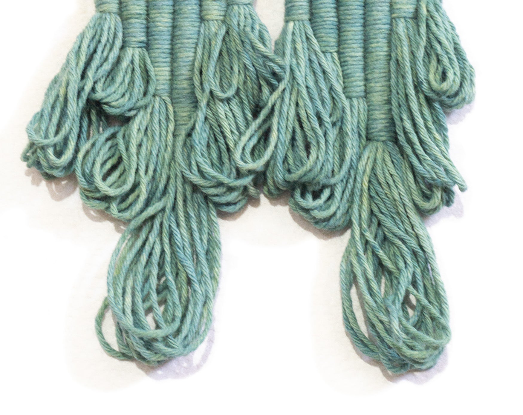 ENCANTO FRINGE Earrings, Handmade Plant-Dyed Cotton Statement Jewelry, Boho Fringe Earrings
