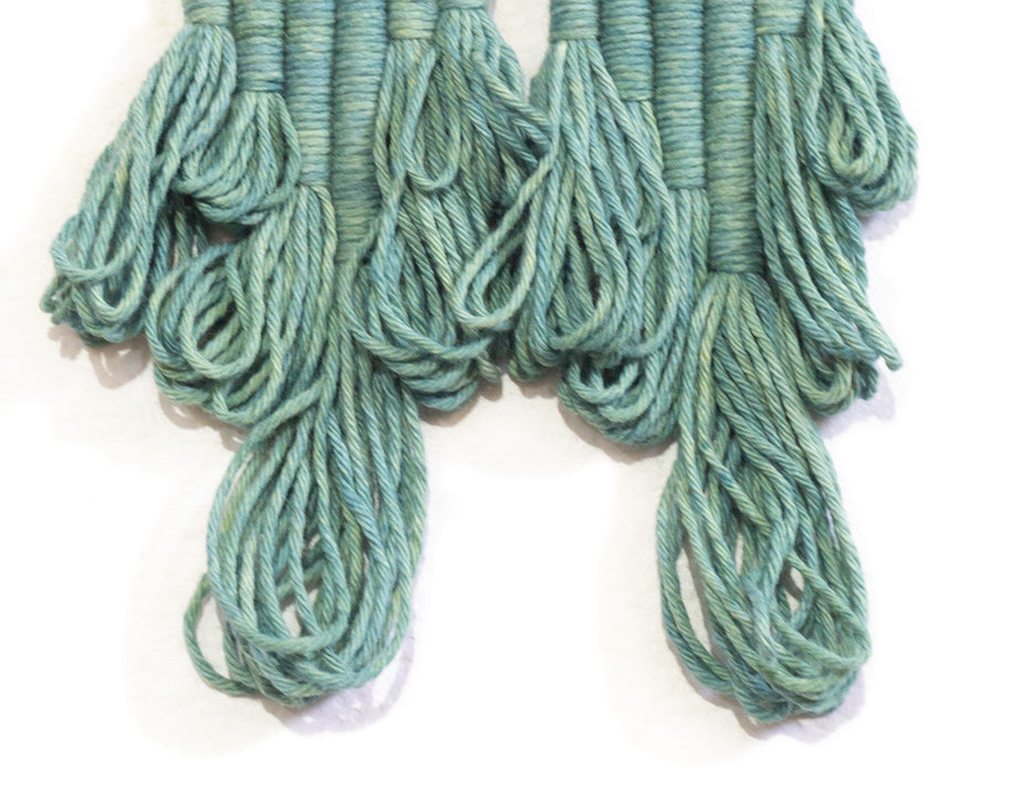 ENCANTO FRINGE Earrings, Handmade Plant-Dyed Cotton Statement Jewelry, Boho Fringe Earrings