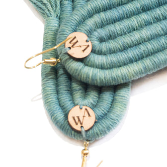 ENCANTO FRINGE Earrings, Handmade Plant-Dyed Cotton Statement Jewelry, Boho Fringe Earrings