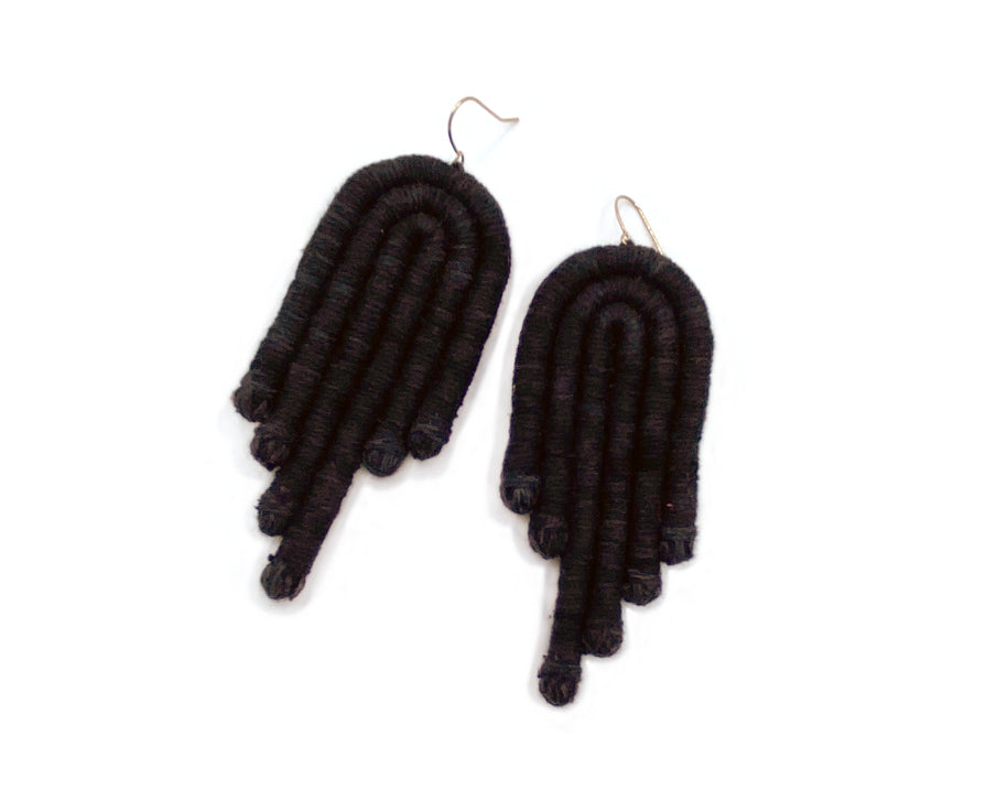 Encanto Earrings, Handmade Cotton Thread Earrings, Boho Earrings, Sustainable Handmade Earrings