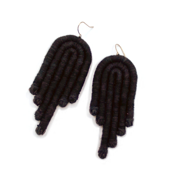 Encanto Earrings, Handmade Cotton Thread Earrings, Boho Earrings, Sustainable Handmade Earrings