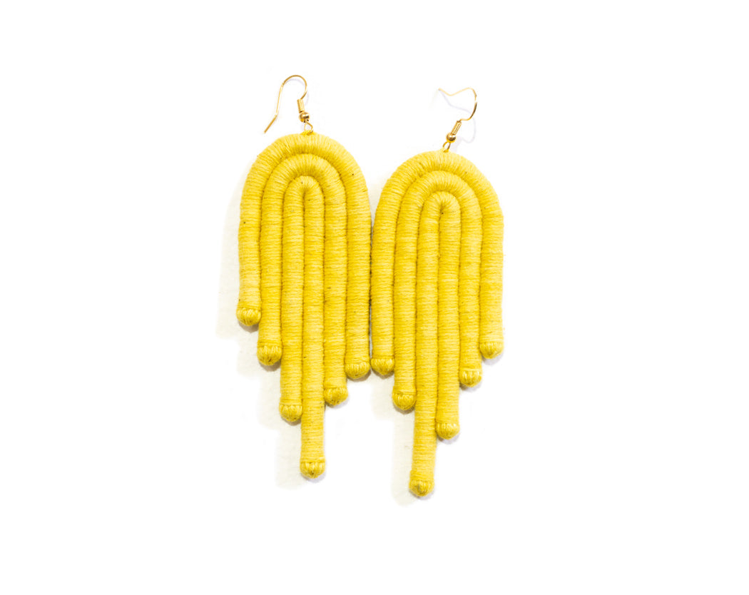 Encanto Earrings, Handmade Cotton Thread Earrings, Boho Earrings, Sustainable Handmade Earrings