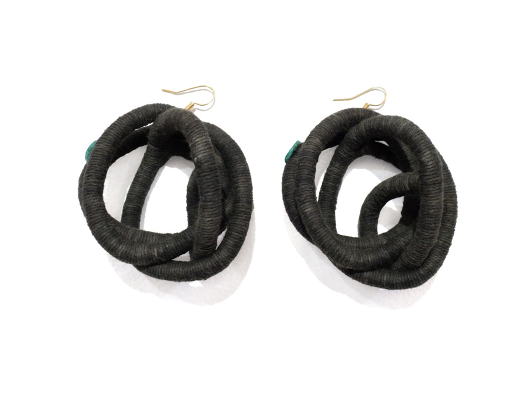 FROM FEAR COMES BEAUTY Earrings, Handmade Cotton Earrings with Natural Dyes – Wrapped Thread Lightweight Artisan Jewelry