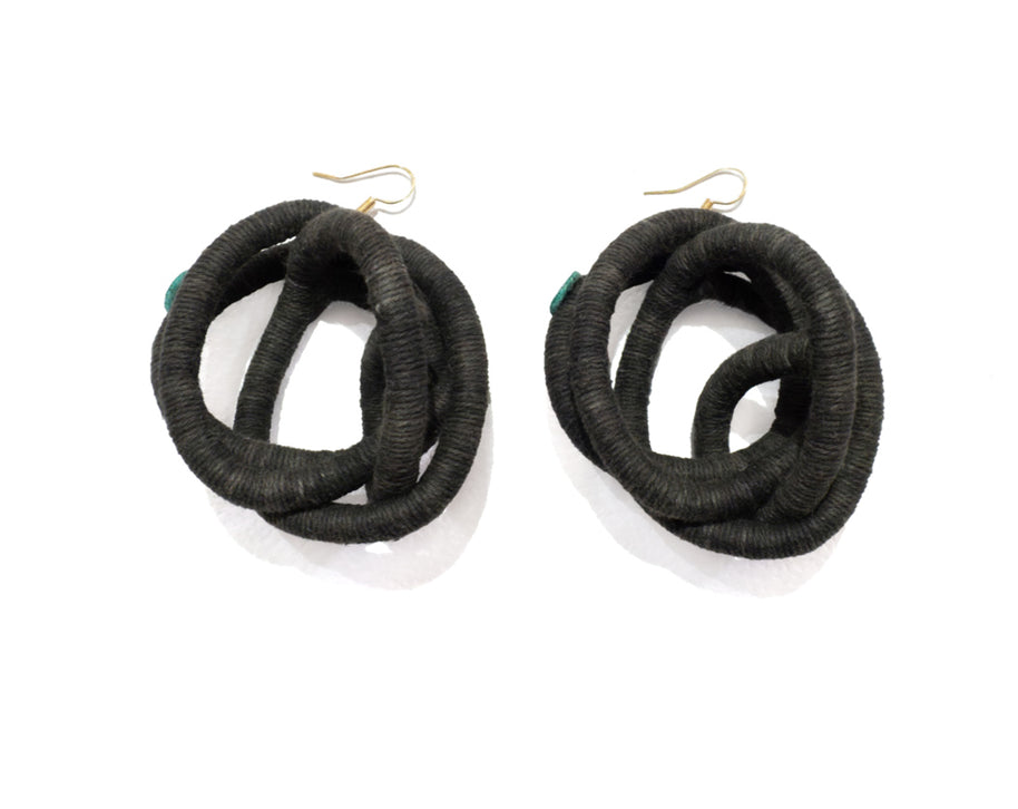 FROM FEAR COMES BEAUTY Earrings, Handmade Cotton Earrings with Natural Dyes – Wrapped Thread Lightweight Artisan Jewelry