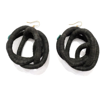FROM FEAR COMES BEAUTY Earrings, Handmade Cotton Earrings with Natural Dyes – Wrapped Thread Lightweight Artisan Jewelry
