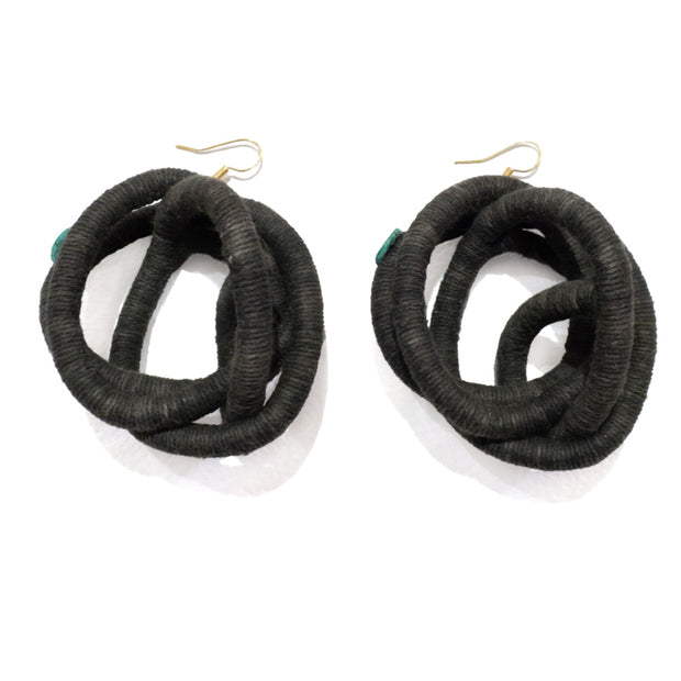 FROM FEAR COMES BEAUTY Earrings, Handmade Cotton Earrings with Natural Dyes – Wrapped Thread Lightweight Artisan Jewelry