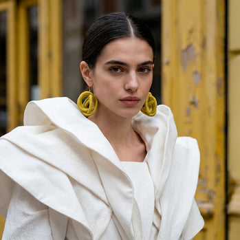 FROM FEAR COMES BEAUTY Earrings, Handmade Cotton Earrings with Natural Dyes – Wrapped Thread Lightweight Artisan Jewelry