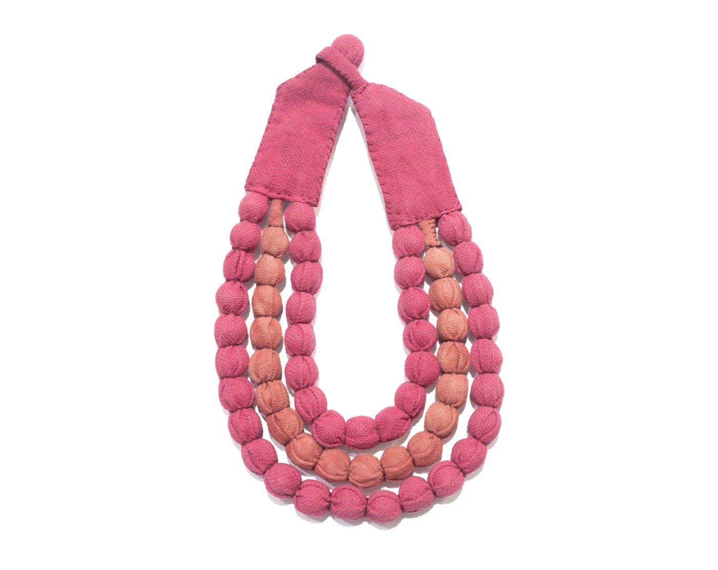 TRIPLE SILVINA Necklace, Handmade Cotton Necklace Naturally Dyed – Wrapped Thread Artisan Jewelry